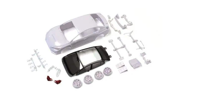 Subaru Wrx Sti White Body Set(W/Wheel) Mzn185 1