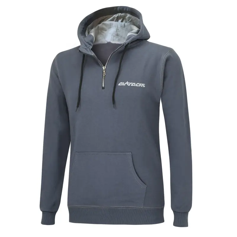 Sweatshirt Crew Team Mit Kapuze Und Zip Dunkelgrau 1