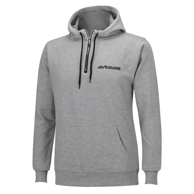 Sweatshirt Crew Team Mit Kapuze Und Zip Grau 1