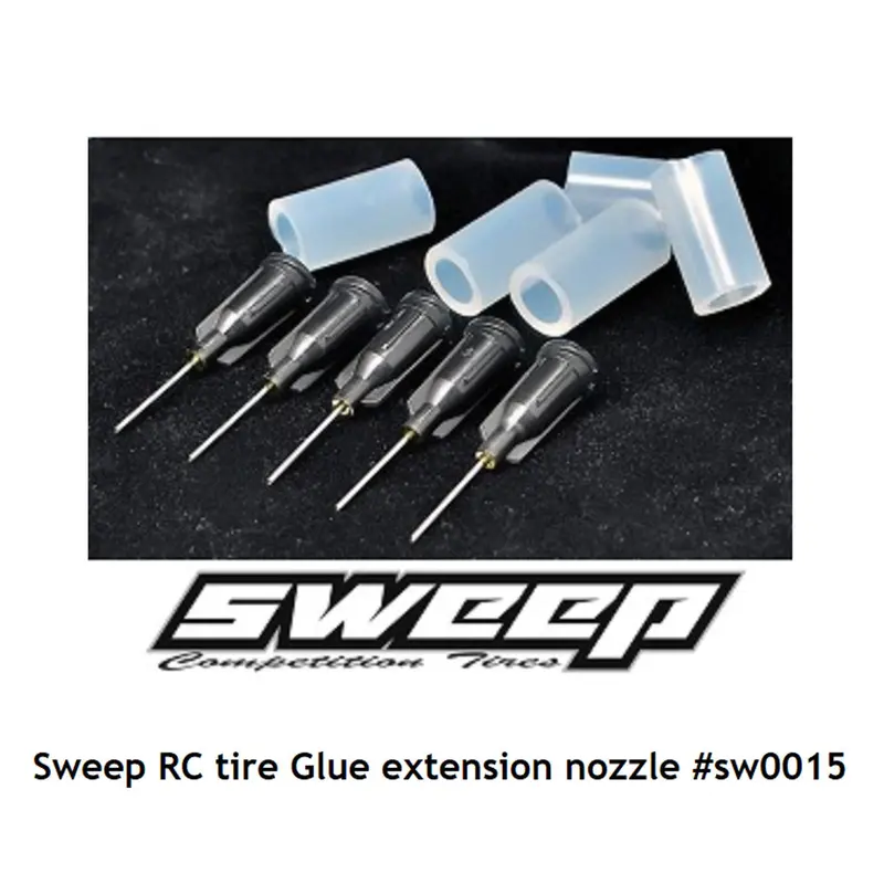 Sweep Racing Glue Extension Nozzle & Silicone Tubes, Metal, Sw0015 1
