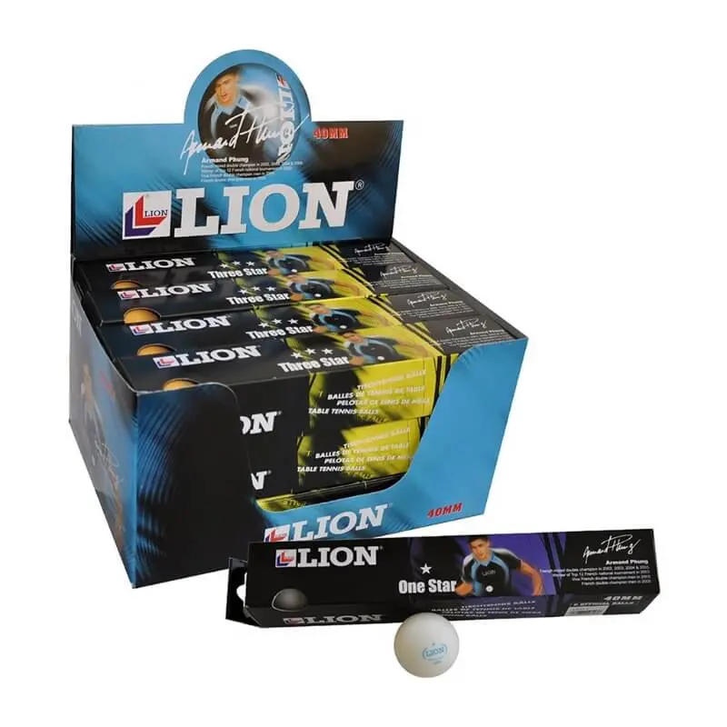 Swiftflyte 1-Star Lion 40Mm White Ping Pong Balls - Box Of 6 1