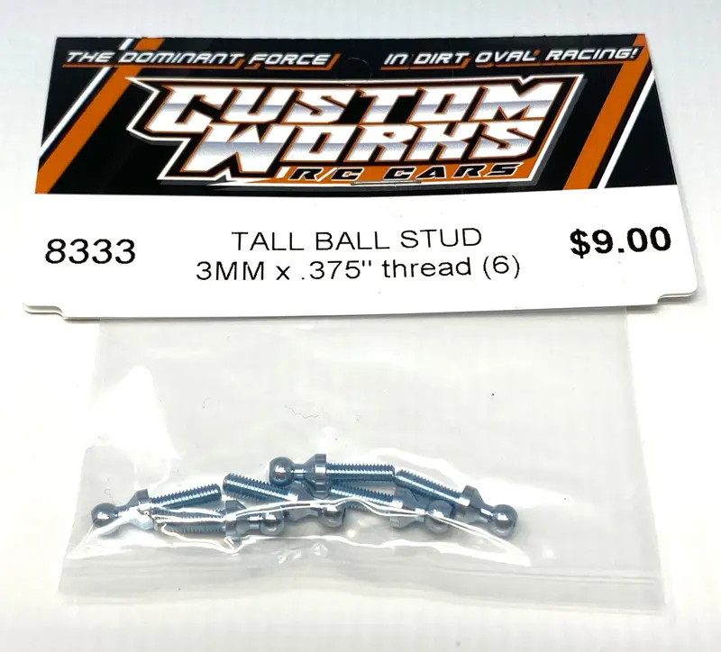 Tall Ball Stud - 3Mm X 0.375" Thread (6), Cw-8333 1