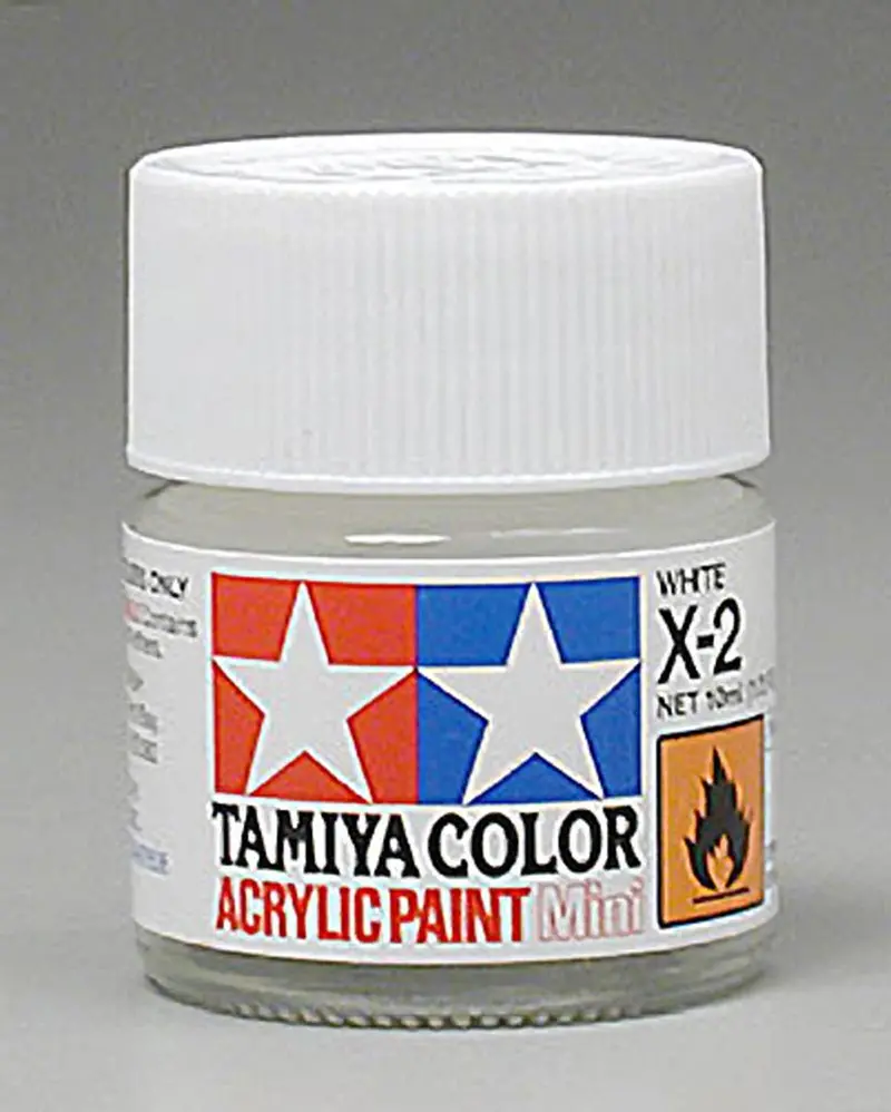 Tamiya X-2 Acrylic Paint, White, Mini, 1/3 Oz, 81502 1