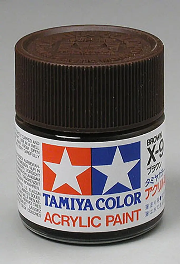 Tamiya X-9 Acrylic Paint, Brown, 3/4 Oz, 81009 1