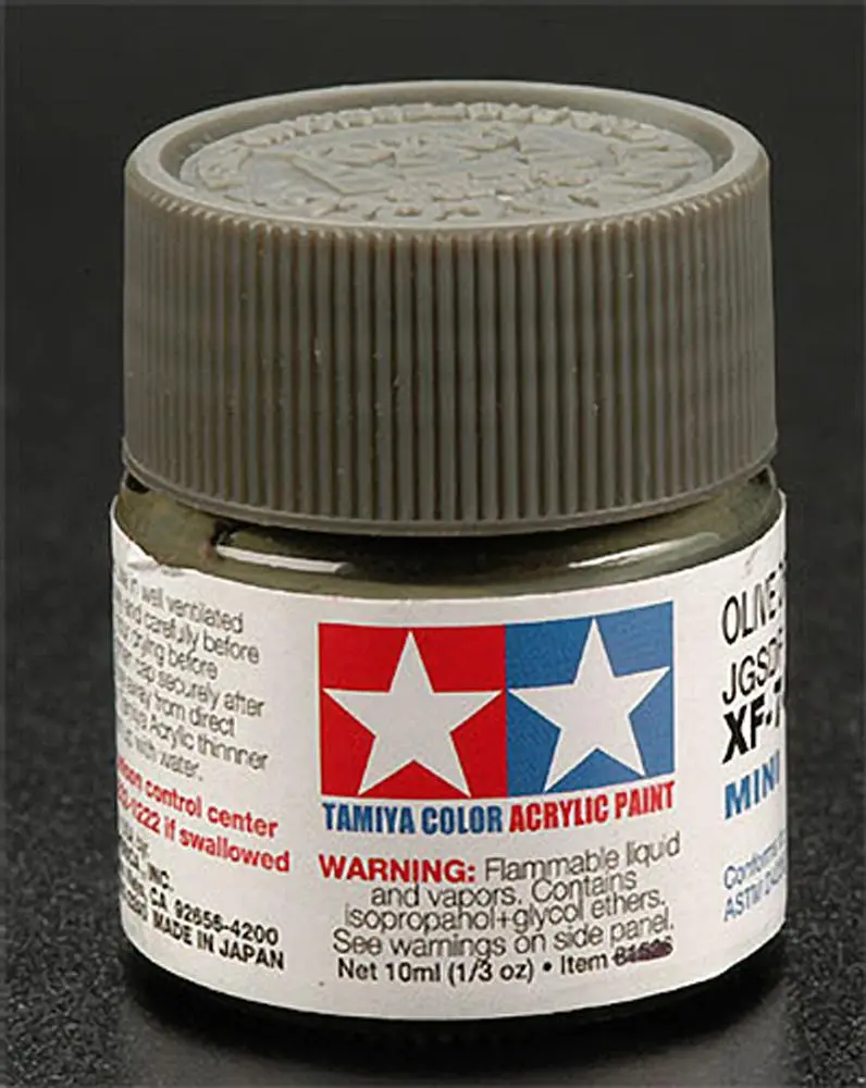 Tamiya Xf-74 Acrylic Paint, Olive Drab, Mini,1/3 Oz, 81774 1