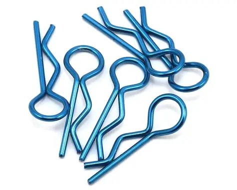 Team Associated Body Clips, Metallic Blue Asc-1736 1