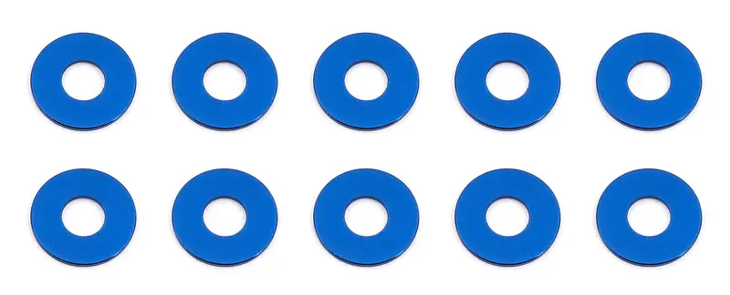 Team Associated Bulkhead Washers, 7.8X0.5 Mm, Blue Aluminum, 31384 1