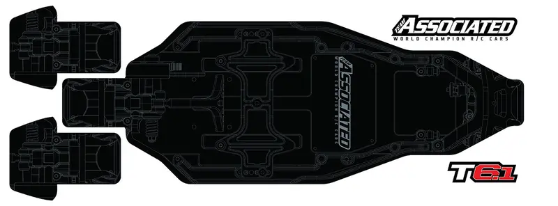 Team Associated Chassis Protector, Precut, T6.1, 71132 1