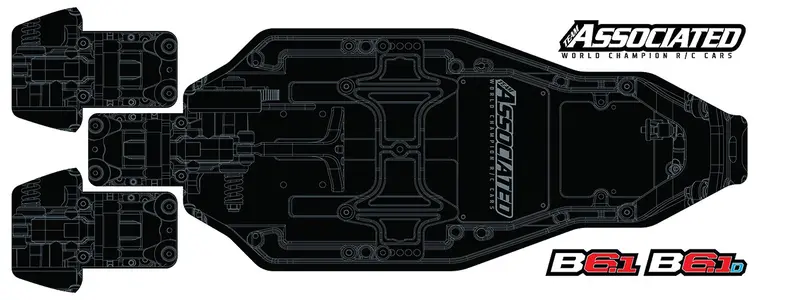 Team Associated Chassis Protector, Printed, B6.1/B6.1D, 91825 1