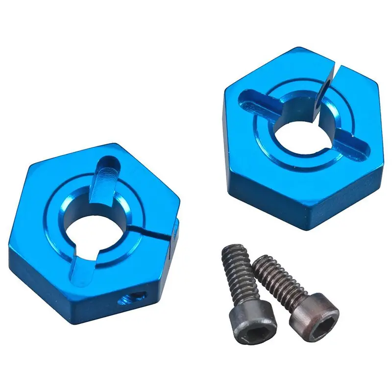 Team Associated Front Clamping Wheel Hexes, Aluminum, 12Mm, 9891 1