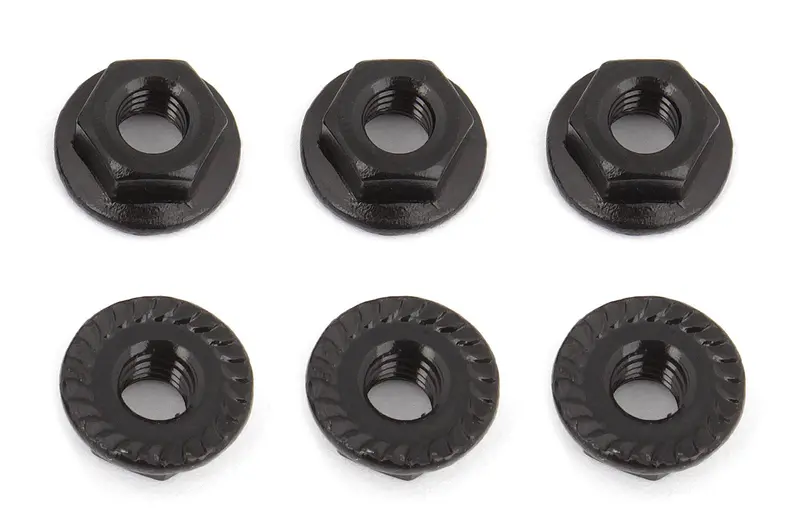 Team Associated M4 Serrated Nuts, 91738 1