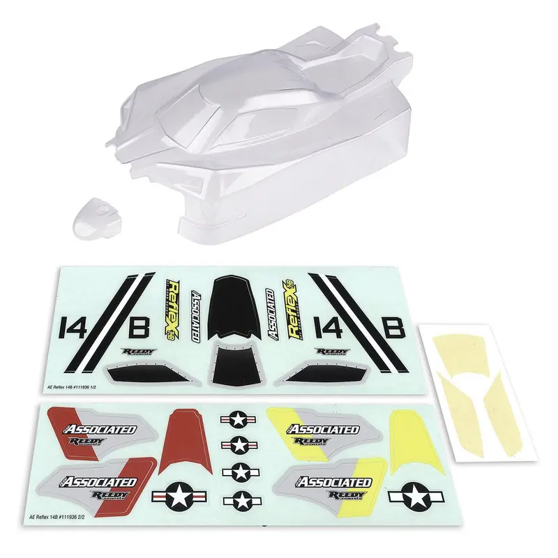 Team Associated Reflex 14B Clear Body & Decals, 21541 1