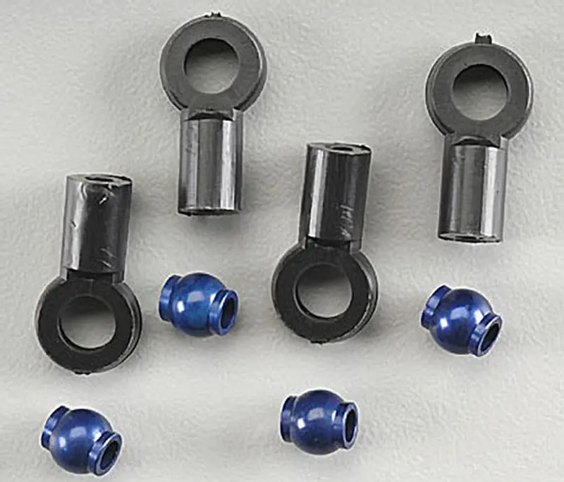 Team Associated Shock Ball Ends, Aluminum, Blue, 1777 1