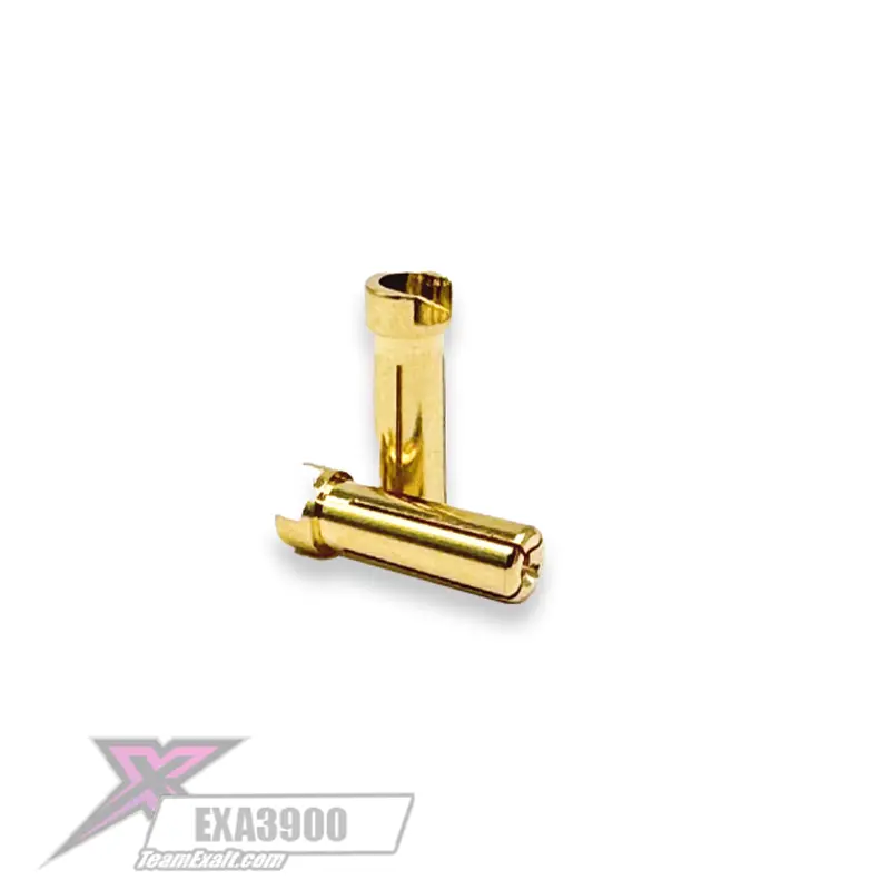 Team Exalt Exalt 5Mm Gold Male Bullet Plugs (2), Exa3900 1
