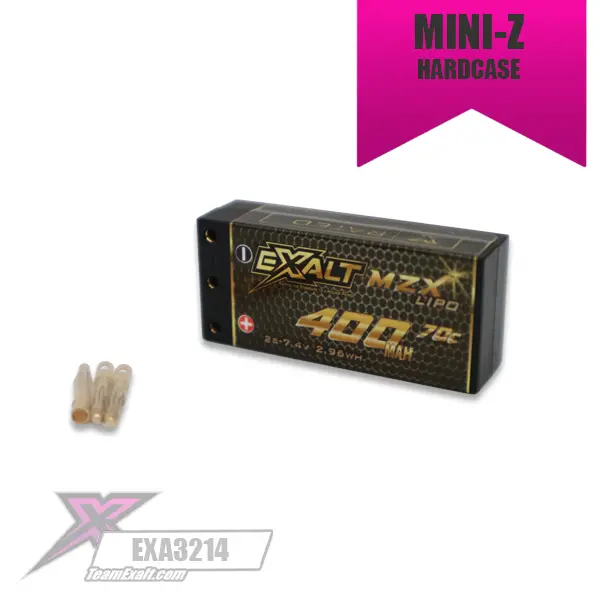 Team Exalt X-Rated 2S 70C Mini Z Shorty Lipo Battery (7.4V/400Mah), Exa3214 1