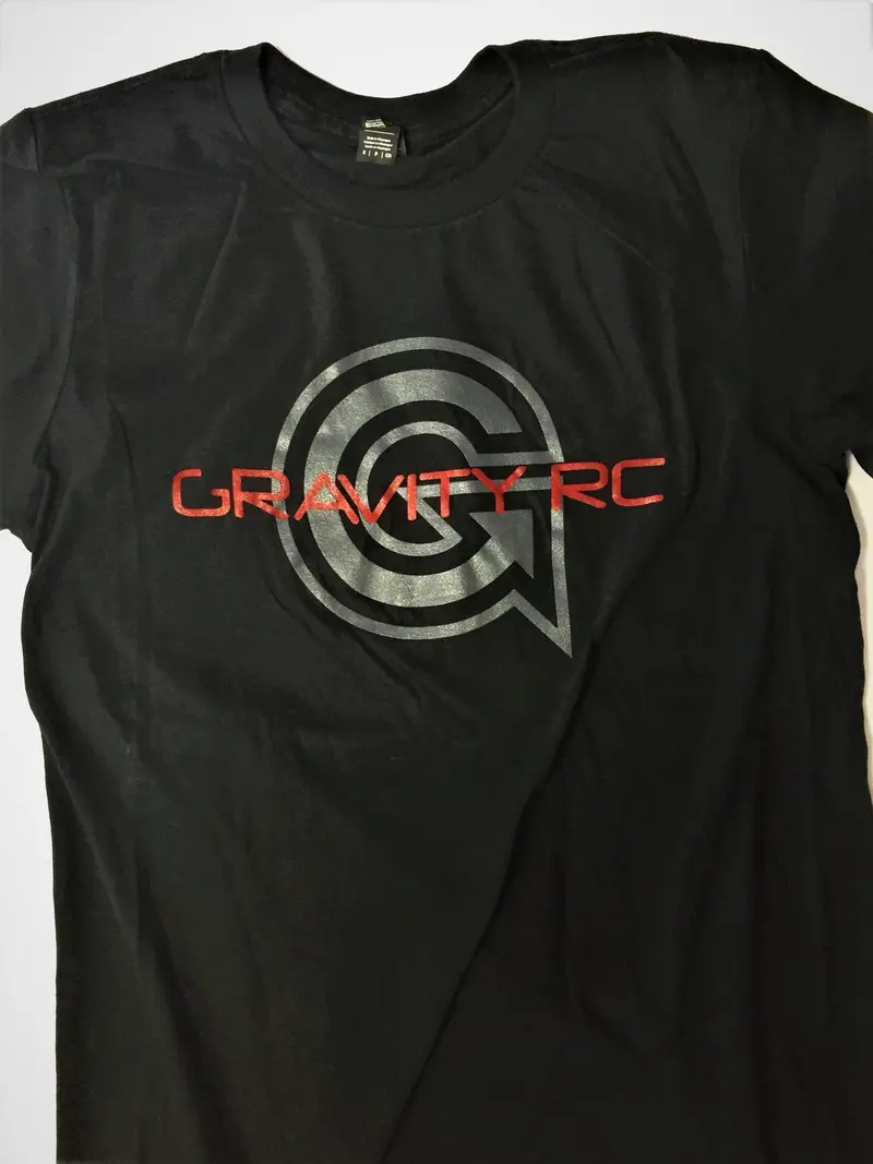 Team Gravity Rc T-Shirt, Black, Gravity Rc Logo, Grc205 1