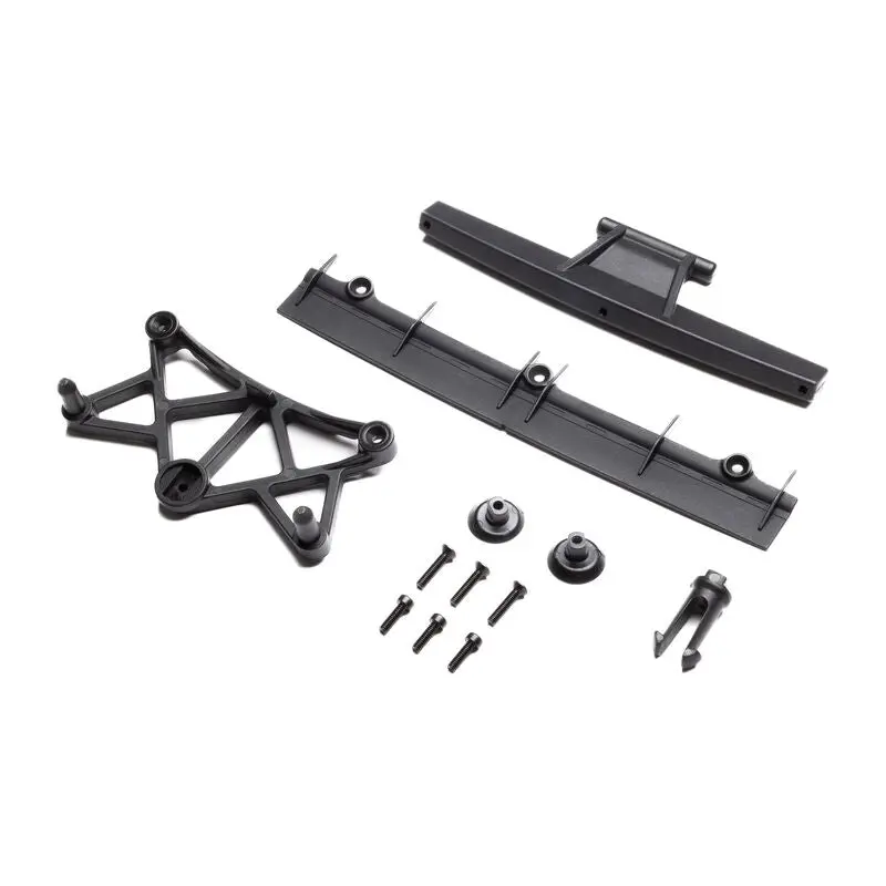 Team Losi Clipless Body Mount And Spoiler, Body: Grom Asphalt Late Model, Los-3781 1