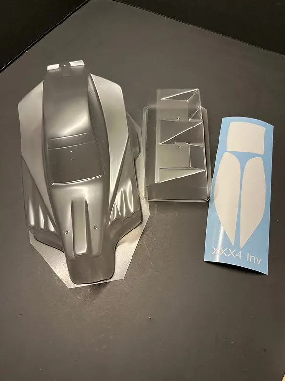 Team Losi Xxx4 Invader Body/Wing - Vintage Team Losi Xxx4 Aftermarket Body Set, Bkr0158 1