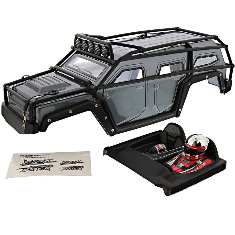 Thunder Tiger 1/8 K-Rock Mt4 G5 Iron Gray Body, Roll Cage & Driver 1