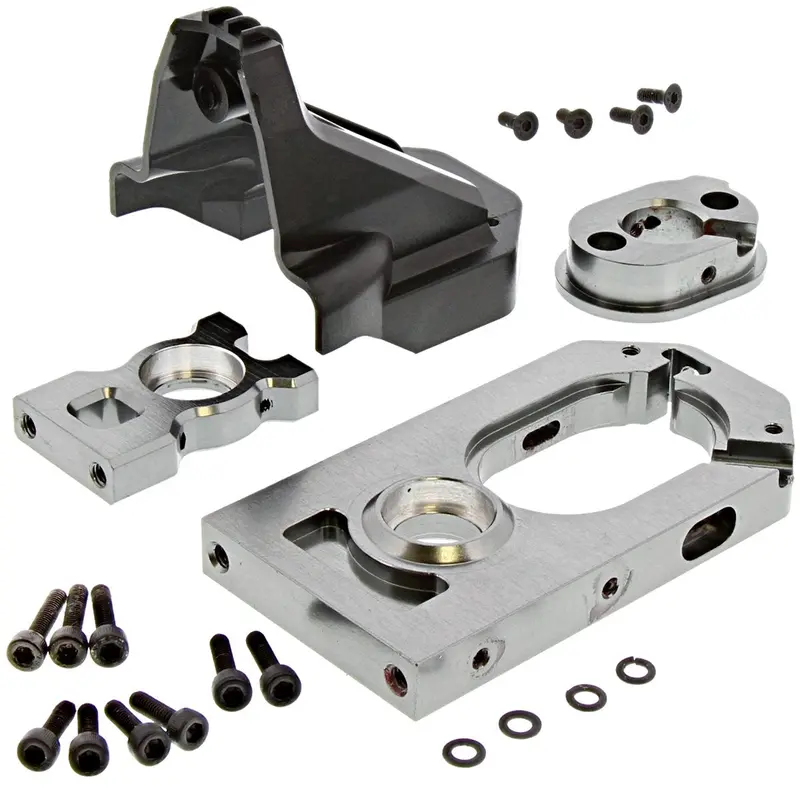 Thunder Tiger 1/8 K-Rock Mt4 G5 Motor & Center Diff Mounts, Spur Gear Cover 1