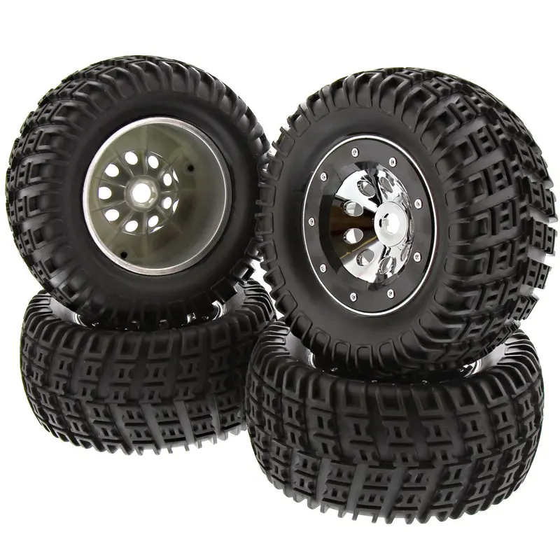 Thunder Tiger 1/8 K-Rock Mt4 G5 Tires, Wheels & Beadlocks, 17Mm 1