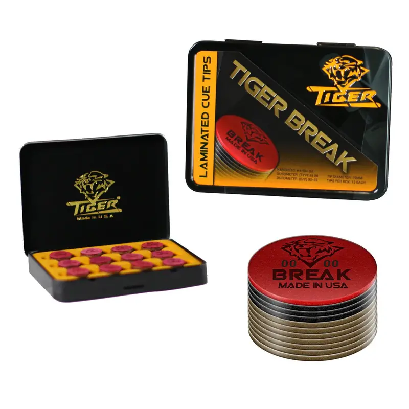 Tiger Break Laminated Cue Tip - Super Hard 1