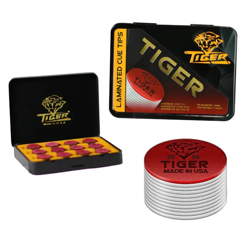 Tiger Laminated Cue Tip - Soft 1