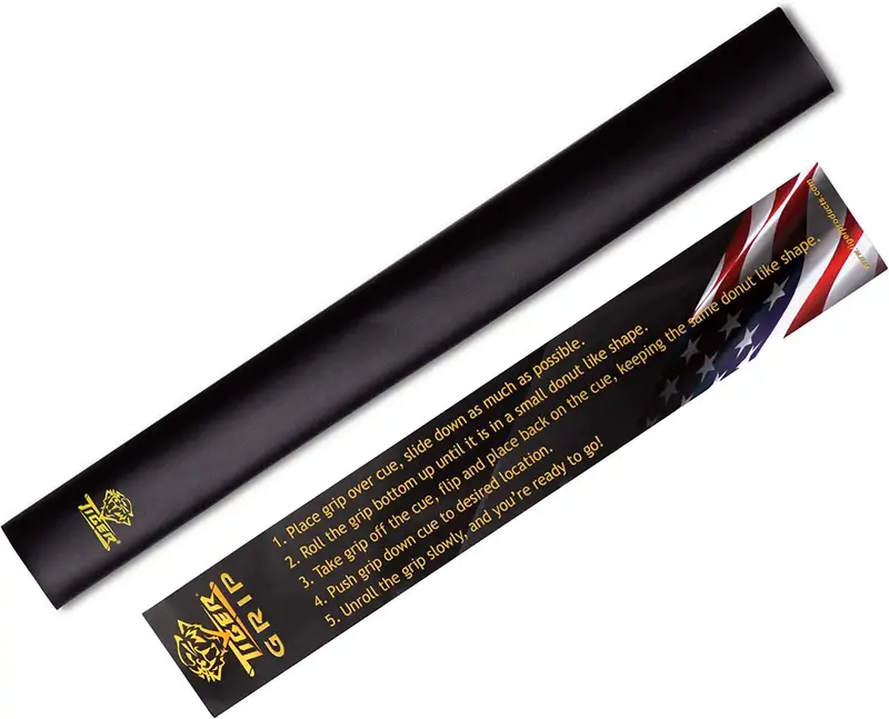 Tiger Silicone Pool Cue Grip - Black 1