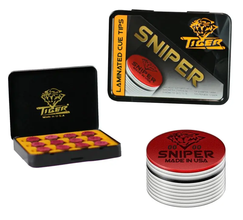 Tiger Sniper Laminated Cue Tip - Medium/Soft 1