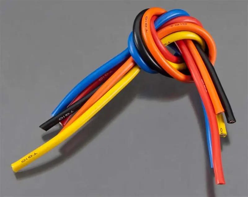 Tq Wire Products 10 Gauge Flexible Wire, 1' Ea, Blk/Red/Blu/Ylw/Orng, 1105 1