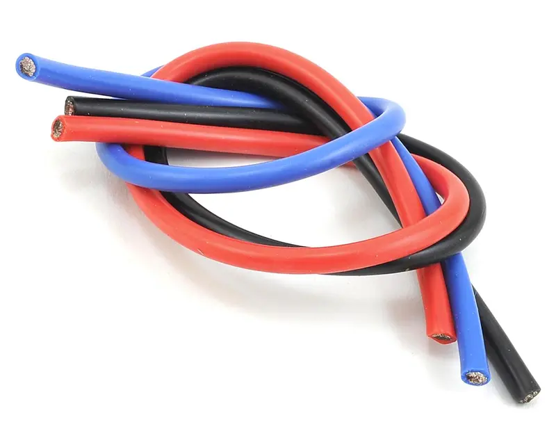 Tq Wire Silicone Wire Kit (Black, Red & Blue) (1' Each) (10Awg), Tq-1103 1