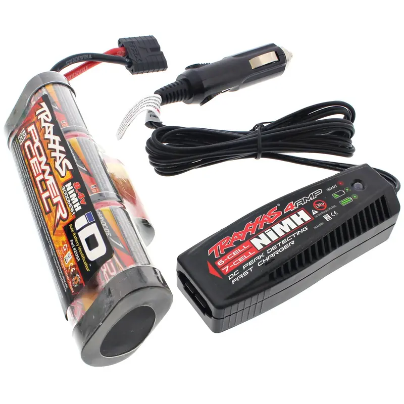 Traxxas 1/10 Bandit Vxl 8.4V 3000 Mah Id Battery & Charger 1