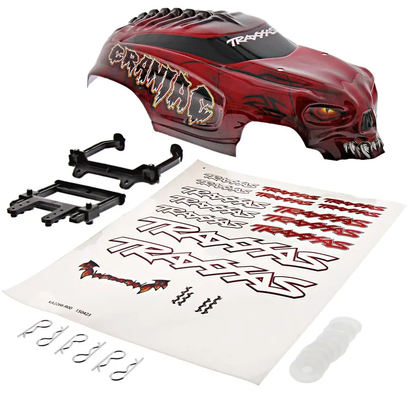 Traxxas 1/10 Craniac 2Wd Red Craniac Body, Decals, Posts & Mounts 1