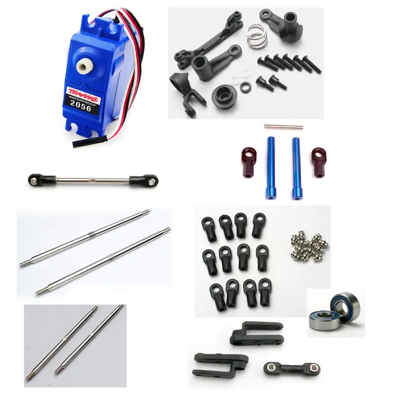 Traxxas 1/10 E-Maxx 2056 Servo, Servo Saver, Bellcranks & Turnbuckles 1