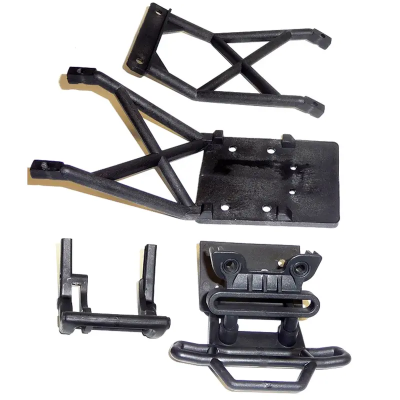 Traxxas 1/10 Monster Jam Trucks / Stampede Xl-5 Vxl 2Wd Black Front Bumper, Skids & Wheelie Mount 1