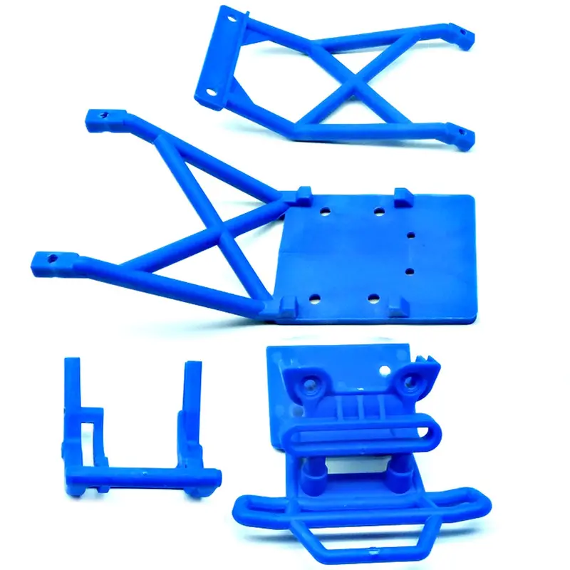 Traxxas 1/10 Monster Jam Trucks / Stampede Xl-5 Vxl 2Wd Blue Front Bumper, Skids & Wheelie Mount 1