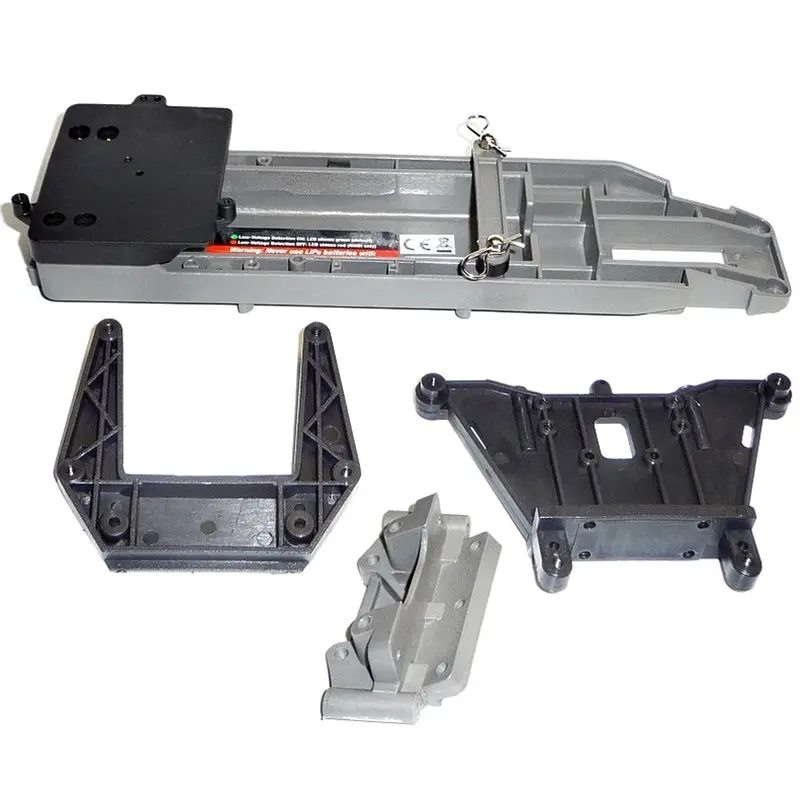 Traxxas 1/10 Monster Jam Trucks / Stampede Xl-5 Vxl 2Wd Gray Chassis, Shock Towers, Bulkhead & Esc Plate 1