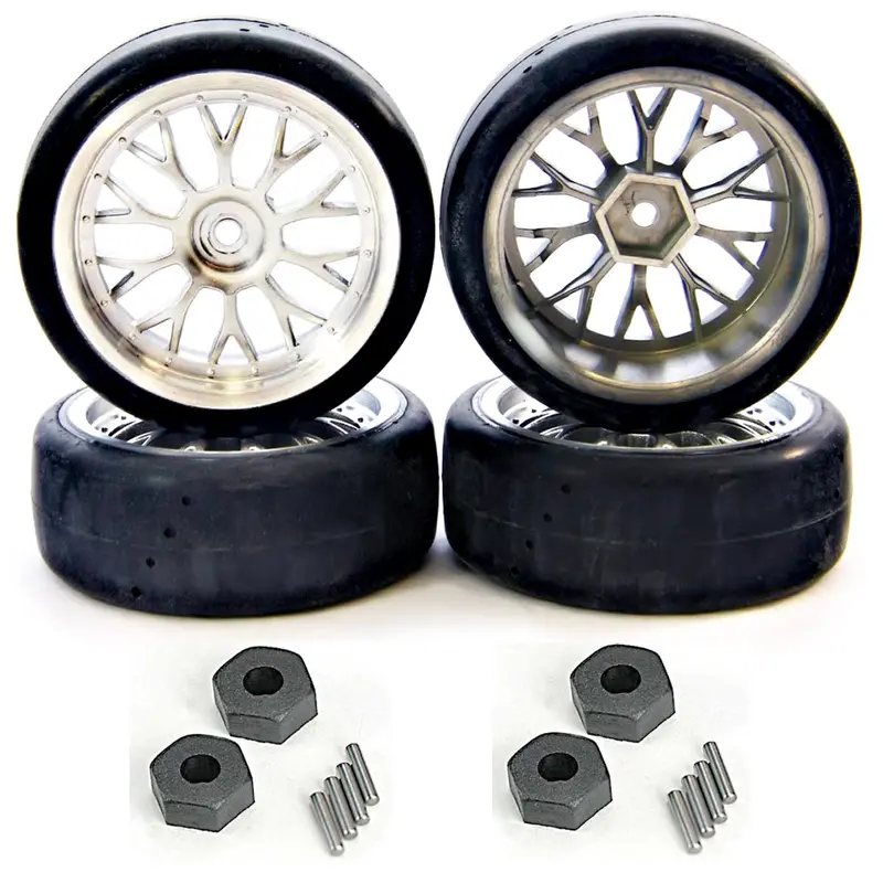 Traxxas 1/10 Nitro 4-Tec Pro-Trax Wheels, Tires & 12Mm Hexes 1