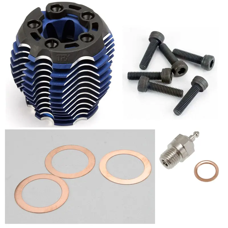Traxxas 1/10 Nitro 4-Tec Trx 3.3 Cooling Head & Glow Plug 1