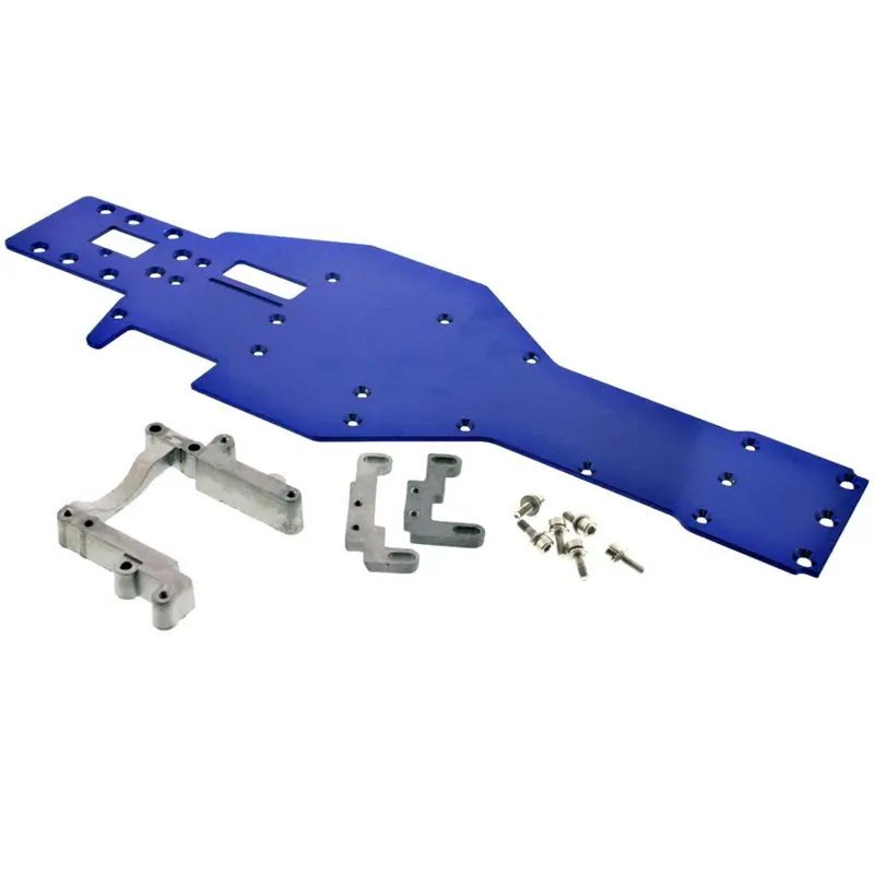 Traxxas 1/10 Nitro Rustler Aluminum Chassis & Trx 2.5 Engine Mount 1
