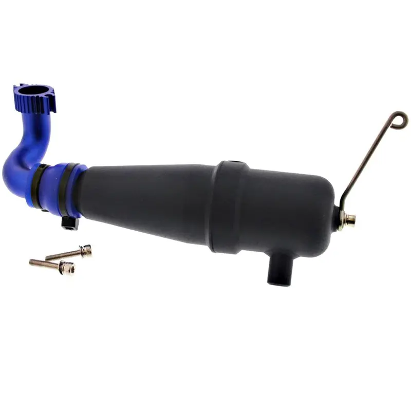 Traxxas 1/10 Nitro Rustler Exhaust Pipe & Aluminum Header 1