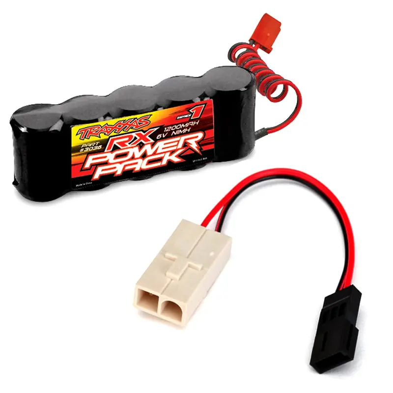 Traxxas 1/10 Revo Rx Power Pack 5 Cell 6V Battery & Adapter 1