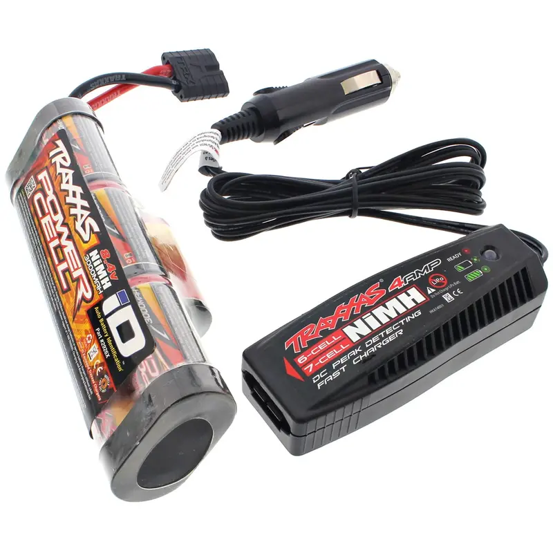 Traxxas 1/10 Skully 2Wd 8.4V 3000 Mah Id Hump Battery & Charger 1