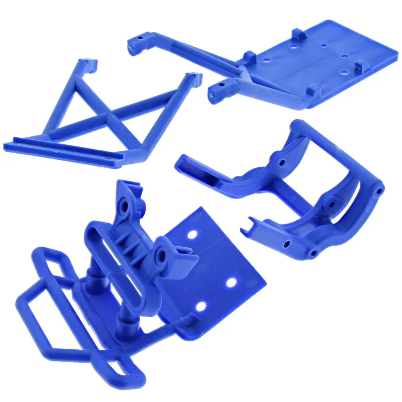 Traxxas 1/10 Skully 2Wd Blue Front Bumper, Skids & Wheelie Mount 1