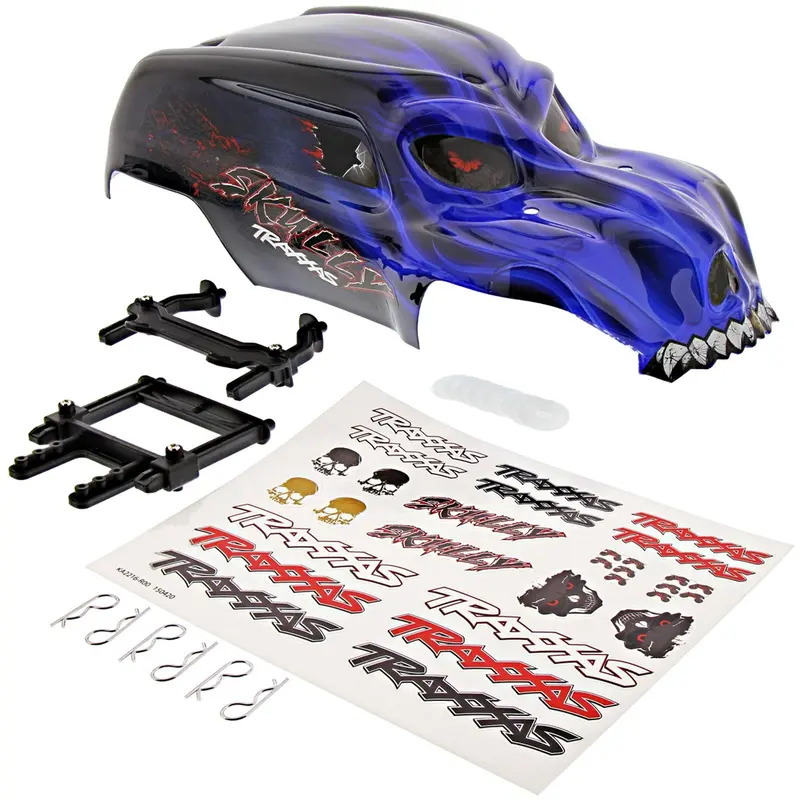 Traxxas 1/10 Skully 2Wd Blue Skully Body, Decals, Posts & Mounts 1