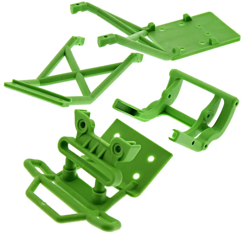 Traxxas 1/10 Skully 2Wd Green Front Bumper, Skids & Wheelie Mount 1