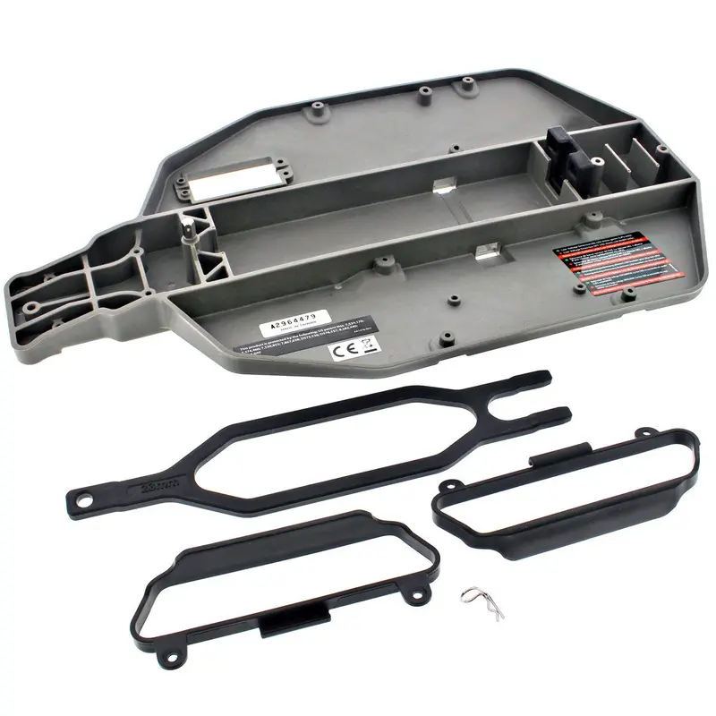 Traxxas 1/10 Slash 2Wd Oba Gray Chassis, Battery Retainer & Body Nerf Bars 1
