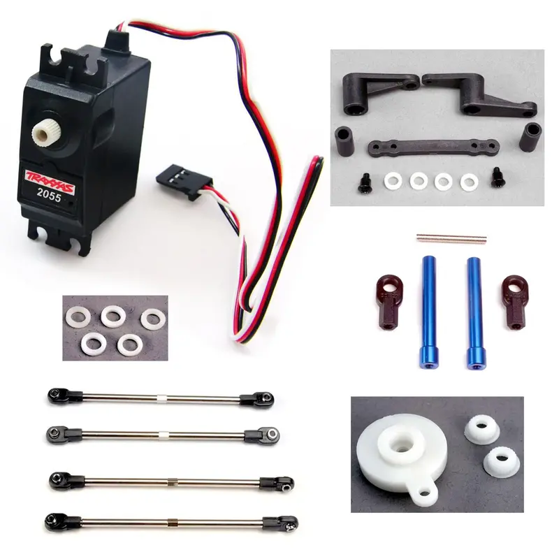 Traxxas 1/10 T-Maxx 2.5 2055 Steering Servo, Bellcranks, Turnbuckle & Servo Saver 1