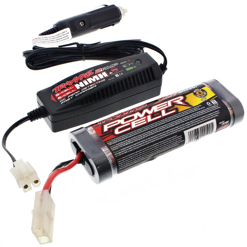 Traxxas 1/10 T-Maxx 3.3 7.2V Nimh 1800 Mah Battery & 2 Amp Car Charger 1