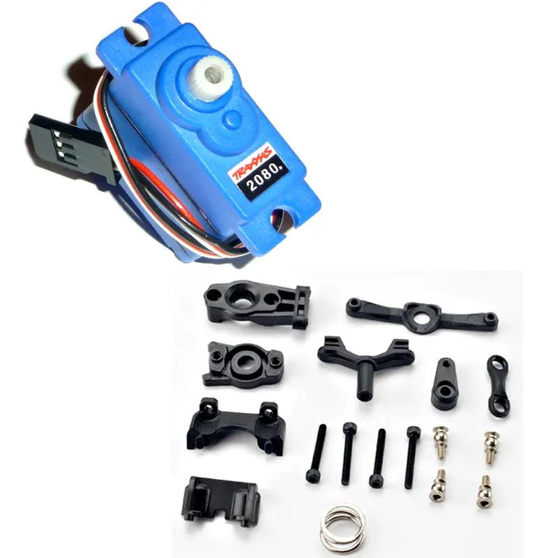 Traxxas 1/16 1/16 Ford Fiesta 2080 Waterproof Mirco Servo, Mounts & Steering Link 1